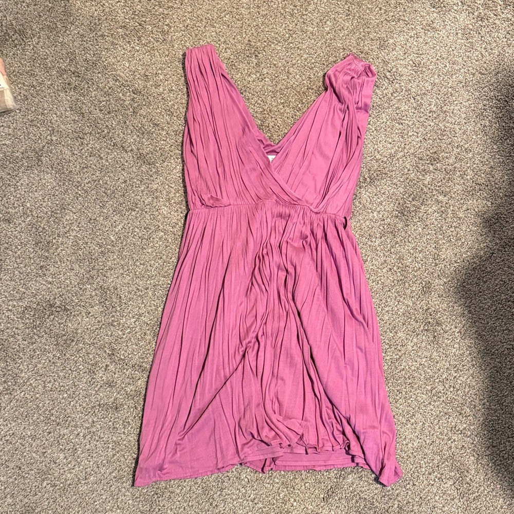 LOFT Mauve Sleeveless V-Neck Dress